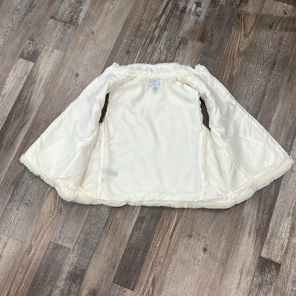 Ann Taylor Loft Petite Faux Fur Ivory Zipper Vest XLP Plush Grunge Indie Sleaze - Picture 7 of 9